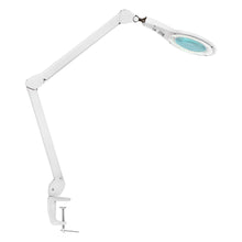 LED Magnifying Lamp with Adjustable Bench Clamp - 2.25x Magnification 5 Diopter